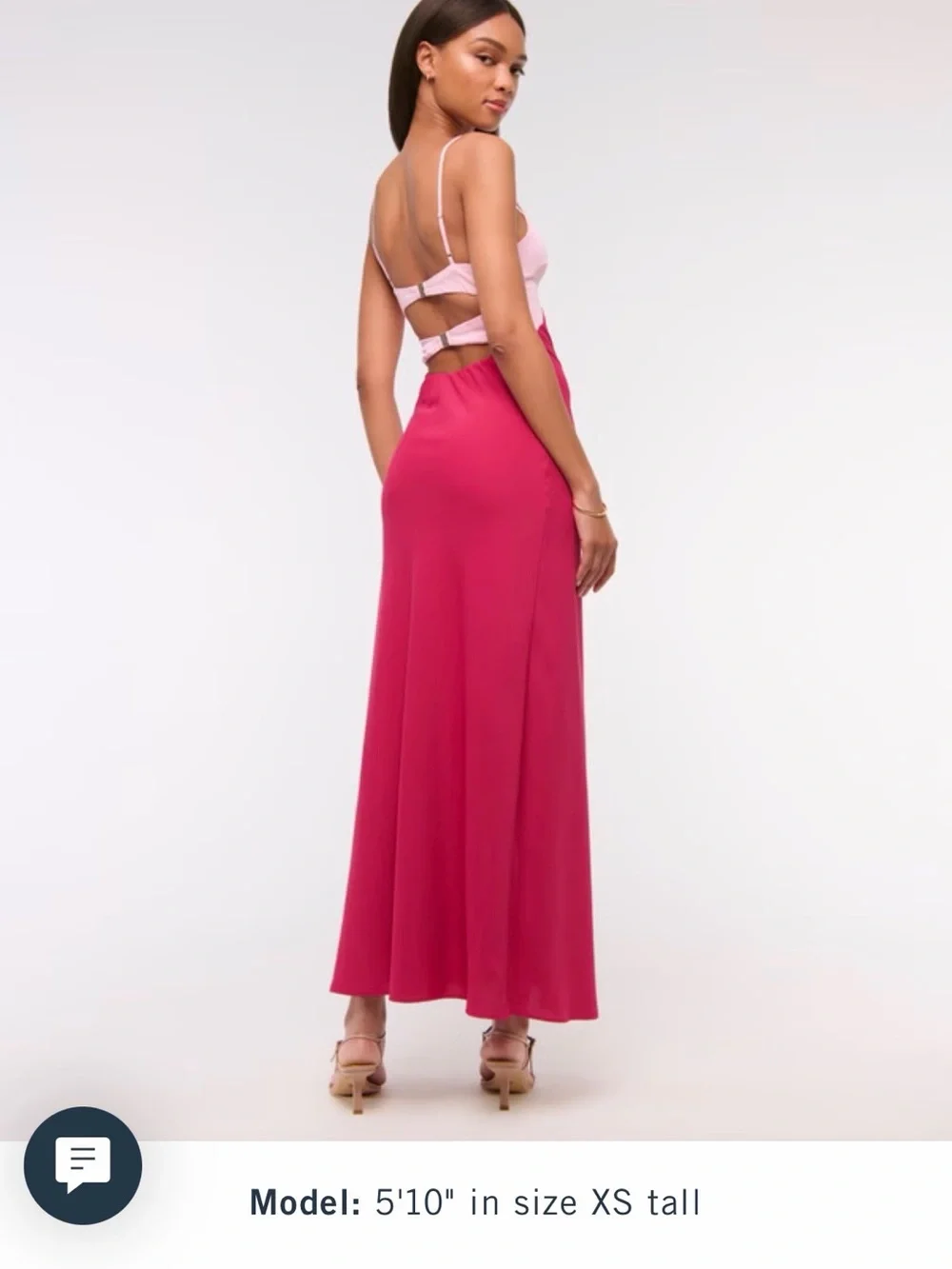Abercrombie & Fitch Two-Tone Pink Maxi Dress